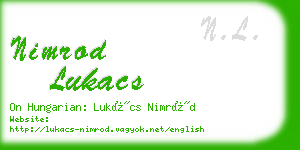 nimrod lukacs business card